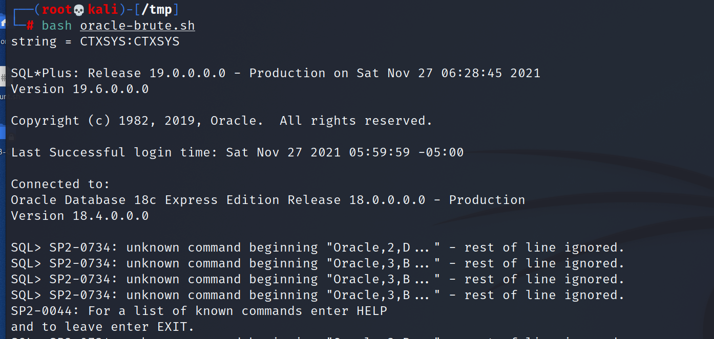 Oracle Brute Force